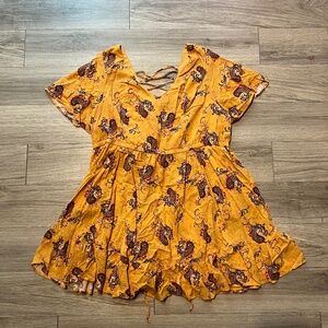 Torrid yellow paisley sun dress